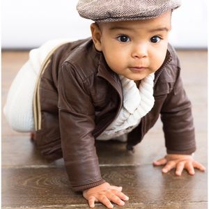 ADORABLE VEGAN LEATHER BOMBER JACKET *NWT*